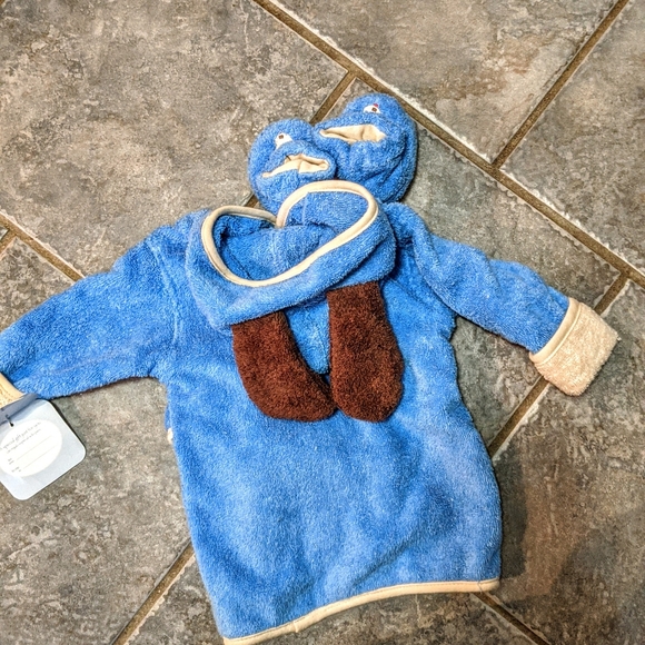Koala baby hooded robe with booties 0-9m - Picture 3 of 8
